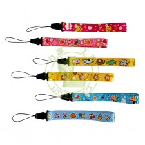 High Quality Woven Embroidered Logo Polyester Short Wrist Lanyard For Keys Custom Women Holder Cute Lanyards