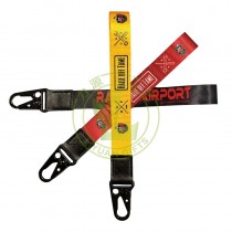 Free Sample Custom Nylon Key Neck Strap Anime Short Keychain Lanyard Adjustable Hand Wrist Cute Cartoon Lanyard Keychain