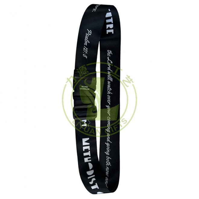Wholesale Custom Logo Luggage Bag Straps Suitcase Durable Adjustable Silk Screen Print Baggage Belts with Quick Release Buckle