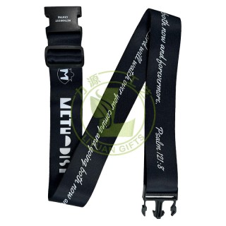 Wholesale Custom Logo Luggage Bag Straps Suitcase Durable Adjustable Silk Screen Print Baggage Belts with Quick Release Buckle