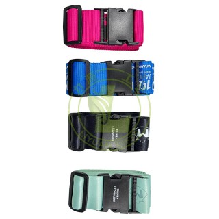 Customized Printed Adjustable Strong Extra Safety Travel Suitcase Luggage Baggage Straps Tie Belt Elastic Luggage Lashing Strap