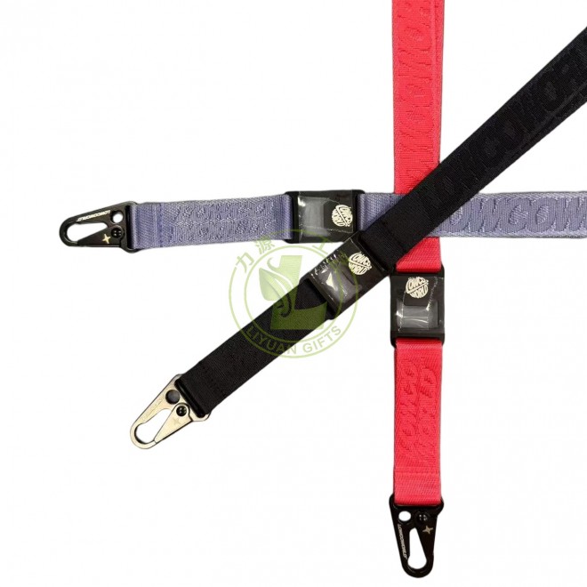 High Quality Custom Nylon Lanyard Woven Jacquard Logo Neck Hanging Strap Lanyards