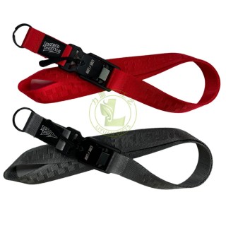 Direct Factory Eagle Hook Nylon Keychain Wristlet Lanyard Custom Logo Wrist Woven Short Strap Nylon Jacquard Lanyard with Magnetic Buckle And Keyring
