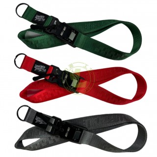 Direct Factory Eagle Hook Nylon Keychain Wristlet Lanyard Custom Logo Wrist Woven Short Strap Nylon Jacquard Lanyard with Magnetic Buckle And Keyring