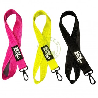 Nylon Jacquard Lanyard with Thick Strap Convenient Mobile Phone Work Card Badge Meeting Certificate Holder Supply