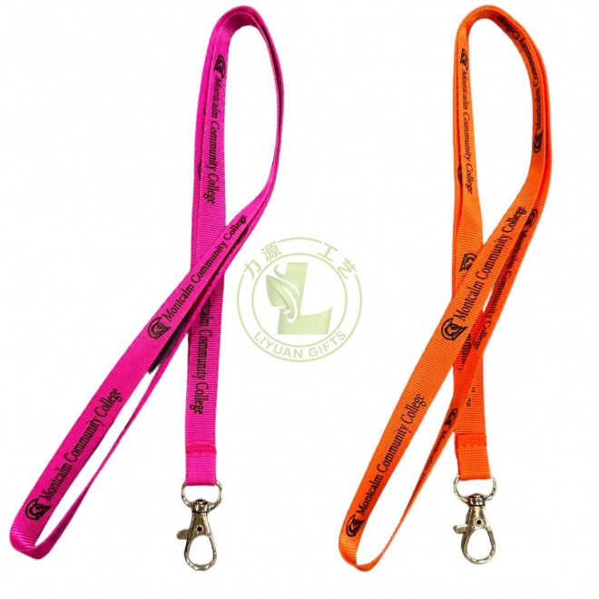 Custom Personalised Polyester Lanyard Printed Worker Name Durable Neck Strap Nylon Lanyards