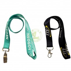 Wholesale Factory Custom Logo Nylon Color Keyring Lanyard Lanyard for Sublimation Black Lanyard