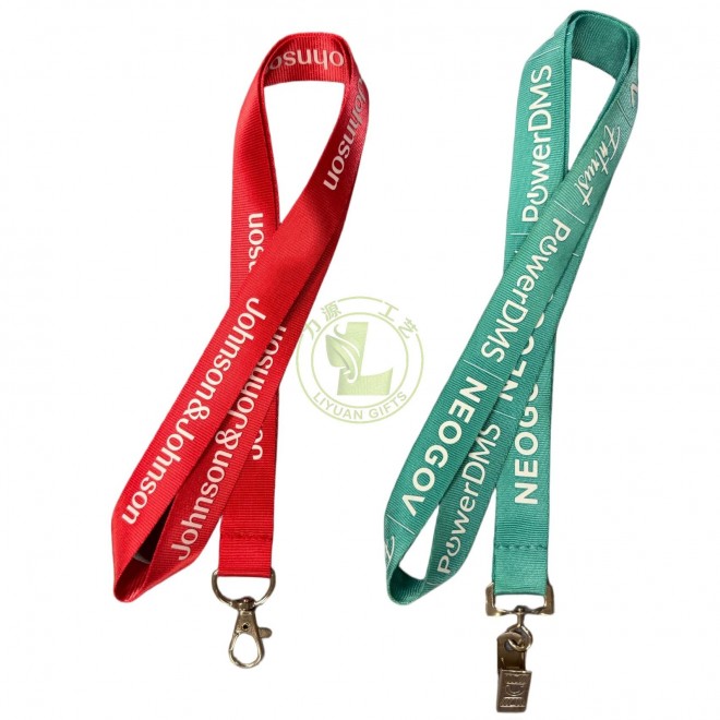 Wholesale Factory Custom Logo Nylon Color Keyring Lanyard Lanyard for Sublimation Black Lanyard
