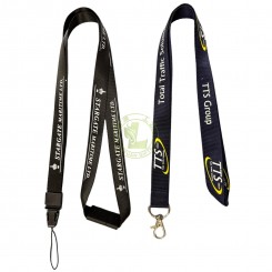 Wholesale Factory Custom Logo Nylon Color Keyring Lanyard Lanyard for Sublimation Black Lanyard