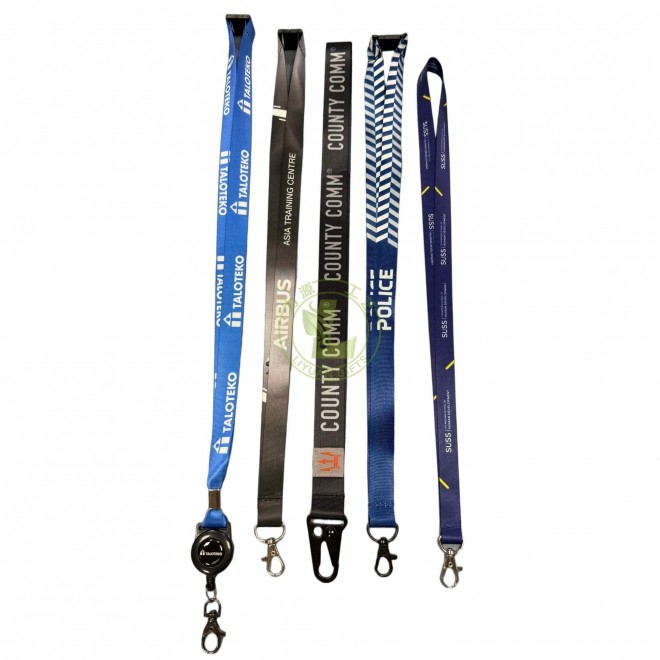 Customizable Polyester Nylon ID Card Badge Holder Lanyard Personalized Neck Strap Hook Accessory for Teacher Staff Sports Event