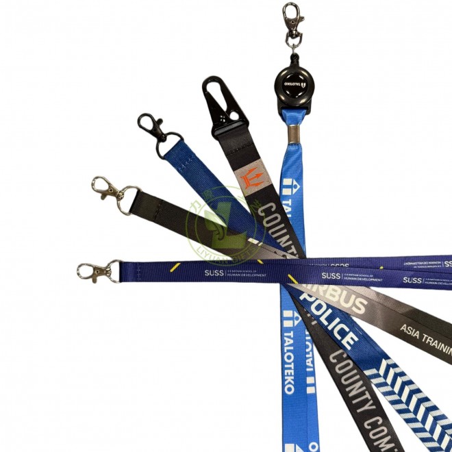 Customizable Polyester Nylon ID Card Badge Holder Lanyard Personalized Neck Strap Hook Accessory for Teacher Staff Sports Event