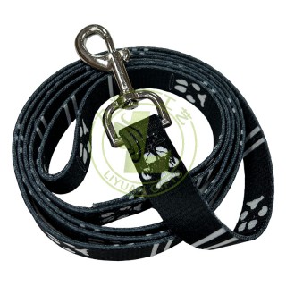 Factory Direct Sale Popular Polyester Dog Leash Set with Printed Collar and Ribbon Decorations for Daily Use Wholesale