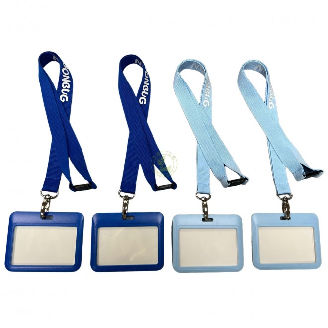 Eco-friendly Breakaway Polyester Keychain Sport Nylon Lanyard Satin Neck Woven Lanyards With Printed ID Card Badge Holder