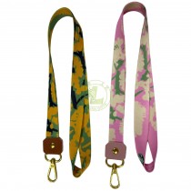 Direct Factory Premium Quality Custom Polyester Sublimation Leather Patch Neck Strap Stretchable Elastic Lanyard