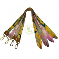 Direct Factory Premium Quality Custom Polyester Sublimation Leather Patch Neck Strap Stretchable Elastic Lanyard