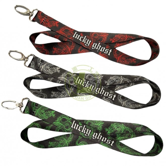 Polyester ID Card Holder Lanyard with Quick Release Oval Hook Thermal Transfer Printing Durable Customizable Size & Logo
