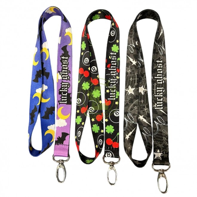 Polyester ID Card Holder Lanyard with Quick Release Oval Hook Thermal Transfer Printing Durable Customizable Size & Logo