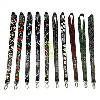 Polyester ID Card Holder Lanyard with Quick Release Oval Hook Thermal Transfer Printing Durable Customizable Size & Logo