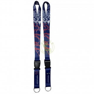 Personalized Custom Printing Logo Lanyard Sublimation Polyester Neck ID Lanyards With Logo Custom Heat Transfer Printed Lanyard With Plastic Buckle And Keyring