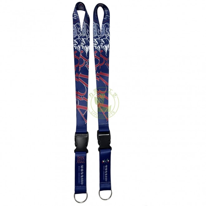 Personalized Custom Printing Logo Lanyard Sublimation Polyester Neck ID Lanyards With Logo Custom Heat Transfer Printed Lanyard With Plastic Buckle And Keyring