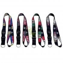 Personalized Custom Printing Logo Lanyard Sublimation Polyester Neck ID Lanyards With Logo Custom Heat Transfer Printed Lanyard With Plastic Buckle And Keyring