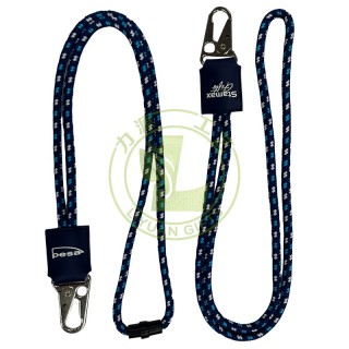 6mm Multi-Color Woven Polyester Round Rope Keychain Lanyard Jacquard Printed Cell Phone Holder Offset Digital Printing Options