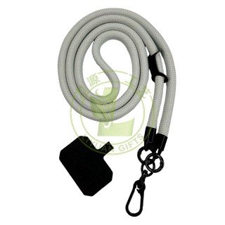 New Arrival Trendy Adjustable Mobile Phone Lanyard Neck Strap Nylon Round Rope Cell Phone Lanyards With Phone Patch