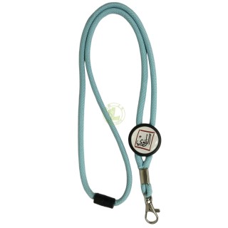 Wholesale Custom logo Epoxy Resin Adjustable Mobile Phone Strap Employee ID Card Holder 5mm Rope Polyester Neck Lanyard With Customized Epoxy Dome Sticker Logo Neck Strap with Badge