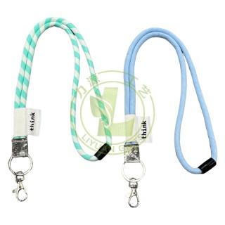 Custom Jacquard Nylon Core Two-colour Jacquard Lanyard Two-colour Spiral Pattern Rope Multifunctional Neck Lanyard
