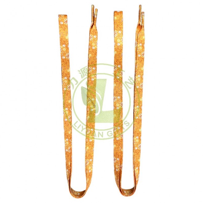 Custom Printed 10mm Wide Sublimation Shoes Lace Flat Shoe Laces for Sneakers