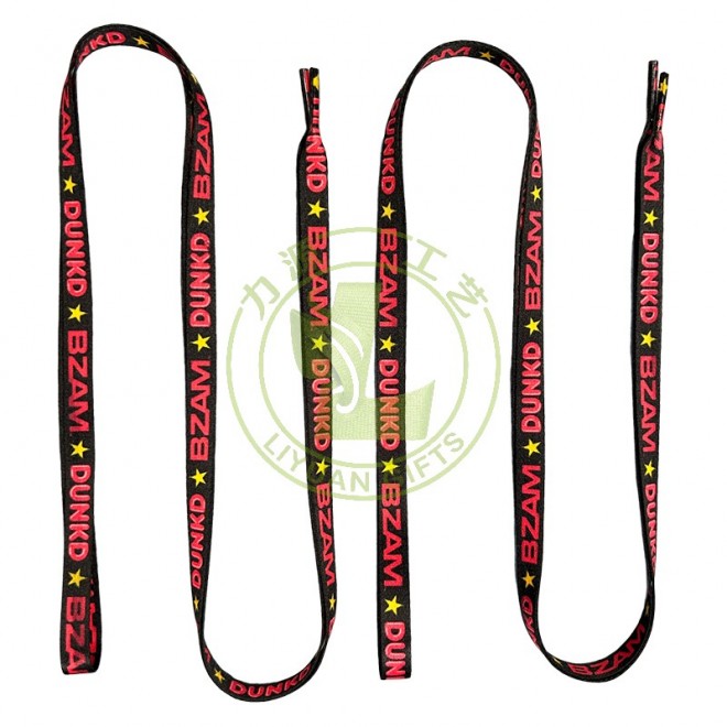 Custom Printed 10mm Wide Sublimation Shoes Lace Flat Shoe Laces for Sneakers
