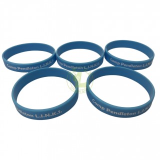 New Customized Logo Print Silicone Bracelets Personalized Wristband Thin Rubber Silicone Wristband with Customized Logo