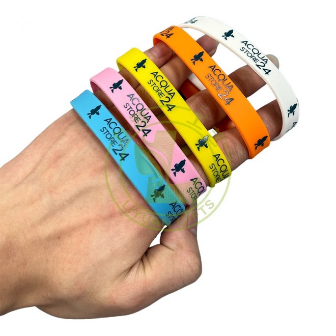 Customized Debossed Printed Logo Silicone Wristband Bracelet For Promotional Gifts Creative Waterproof Wristband