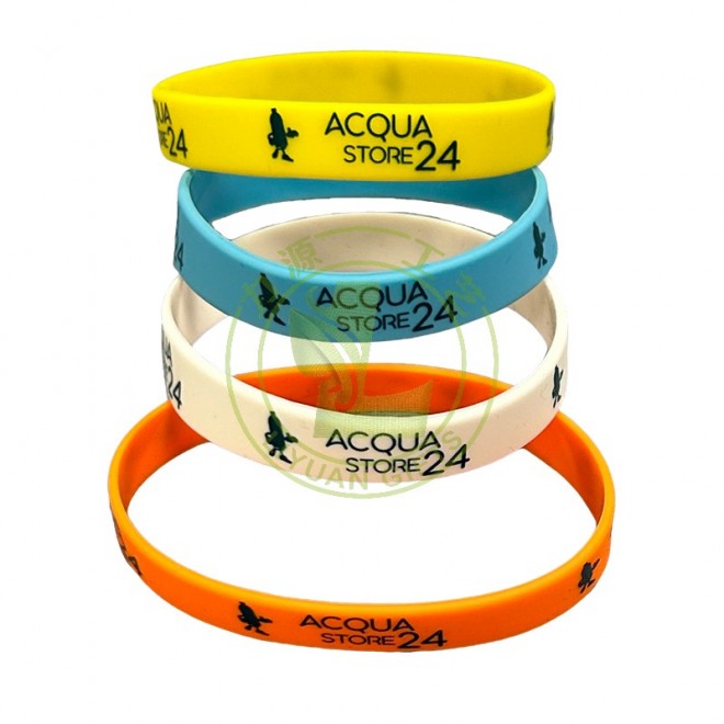 Customized Debossed Printed Logo Silicone Wristband Bracelet For Promotional Gifts Creative Waterproof Wristband