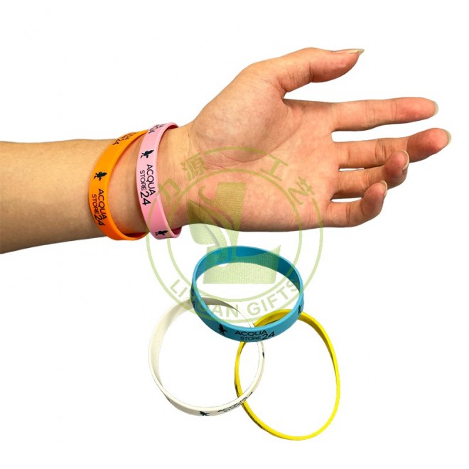 Customized Debossed Printed Logo Silicone Wristband Bracelet For Promotional Gifts Creative Waterproof Wristband
