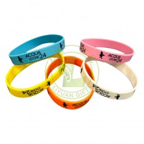 Customized Debossed Printed Logo Silicone Wristband Bracelet For Promotional Gifts Creative Waterproof Wristband