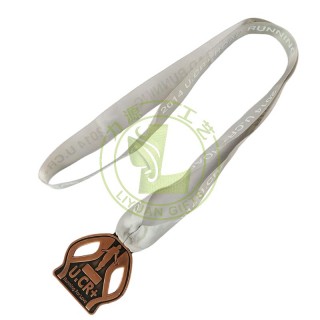 Medal Manufacturer Custom Ribbon Lanyards for Medal White Color Medals With Lanyard