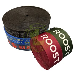 Custom Jacquard Logo Nylon Woven Webbing Band Logo Nylon Jacquard Webbing Strap for Backpack
