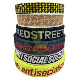 Wholesale Heavy Duty Jacquard Printed 38mm 50mm Nylon Webbing Straps with Custom Logo for Shoe Use Bags & Belts