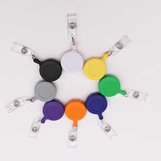 Id Card Badge Holder Reels With Clip Name Reel Round Office School Supplies Retractable Lanyard Badge Holder