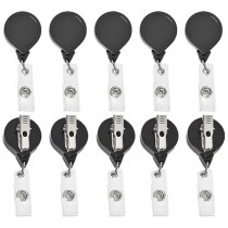  Find similar icon Economic Plastic Round Retractable Keychain Badge Reel ID Card Name Office Badge Holder Conference Card Key Reel Roller Clip