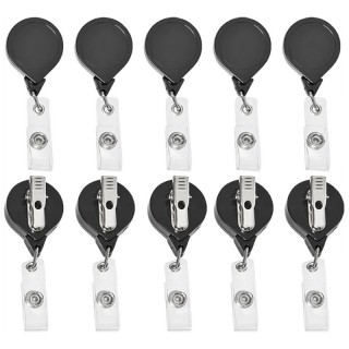  Find similar icon Economic Plastic Round Retractable Keychain Badge Reel ID Card Name Office Badge Holder Conference Card Key Reel Roller Clip