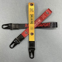 Free Sample Custom Nylon Key Neck Strap Anime Short Keychain Lanyard Adjustable Hand Wrist Cute Cartoon Lanyard Keychain