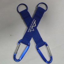 Custom Eco-friendly Durable Aluminum Carabiner Short Keychain Lanyard Lightweight Promotional Gift Daily Use Office Outdoor