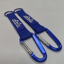 Custom Eco-friendly Durable Aluminum Carabiner Short Keychain Lanyard Lightweight Promotional Gift Daily Use Office Outdoor