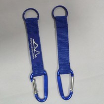 Custom Eco-friendly Durable Aluminum Carabiner Short Keychain Lanyard Lightweight Promotional Gift Daily Use Office Outdoor