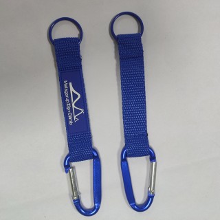 Custom Eco-friendly Durable Aluminum Carabiner Short Keychain Lanyard Lightweight Promotional Gift Daily Use Office Outdoor