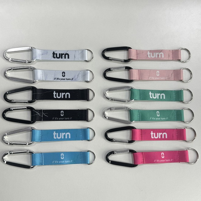 Wholesale High Quality Carabiner Keyring 3D Silk Printed Wrist Strap Custom Short Lanyard Keychain