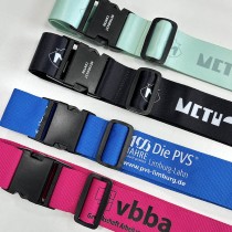 Customized Printed Adjustable Strong Extra Safety Travel Suitcase Luggage Baggage Straps Tie Belt Elastic Luggage Lashing Strap