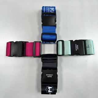 Customized Printed Adjustable Strong Extra Safety Travel Suitcase Luggage Baggage Straps Tie Belt Elastic Luggage Lashing Strap